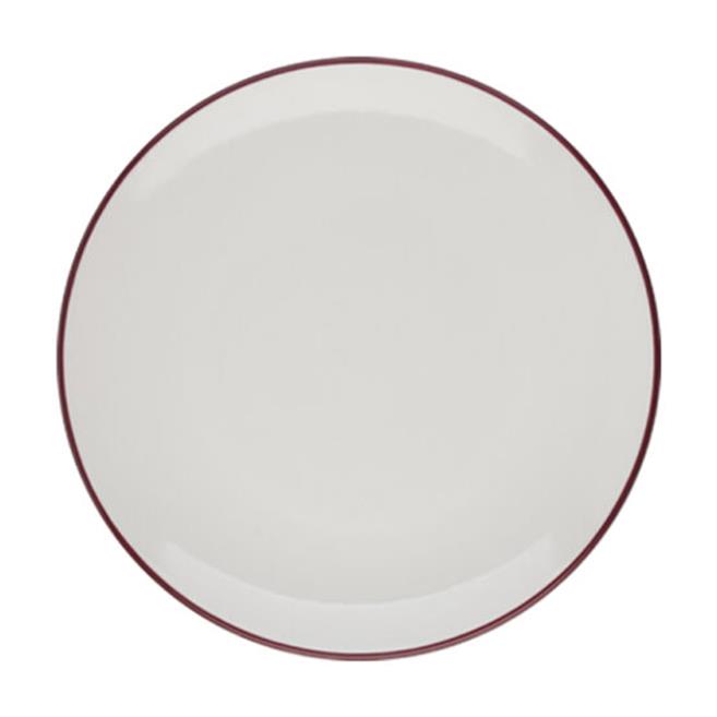 Porser Modest Maroon Düz Tabak 19 cm