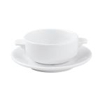 Porselen İstanbul Beyaz Kulplu Kase 11Cm