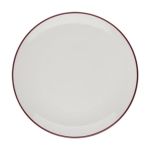 Porser Modest Maroon Lona Düz Tabak 25 cm