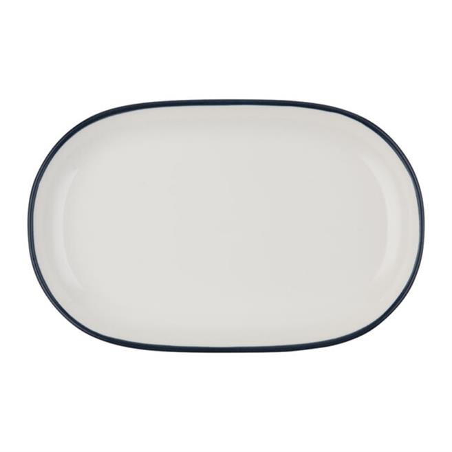 Porser Modest Navy Oval Kayık Tabak 18 cm