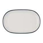 Porser Modest Navy Oval Kayık Tabak 28 cm