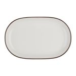 Porser Modest Brown Oval Kayık Tabak 33 cm