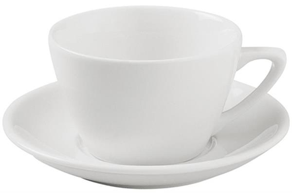 Porselen Bella Beyaz Tabaklı Çay Fincanı