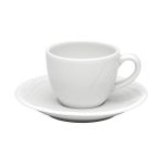 Porselen Halley Beyaz Tabaklı Kahve Finc