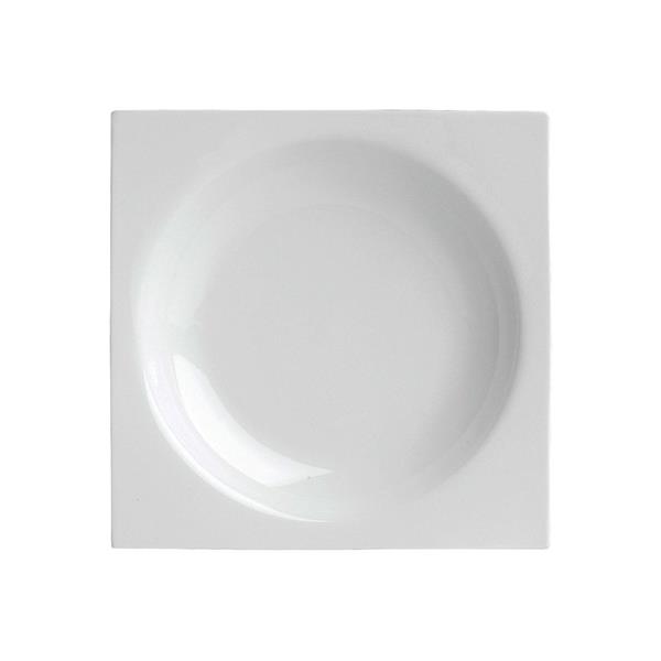 Porselen Zen Beyaz Çukur Tabak 21X21Cm 