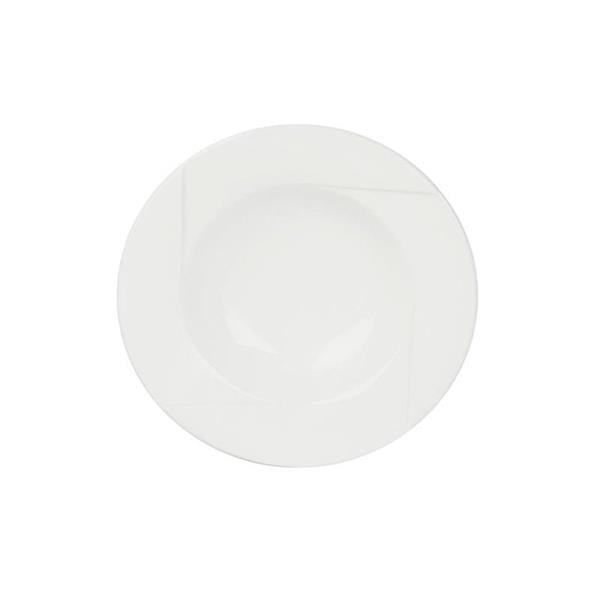 Porselen Fourline Beyaz Çukur Tabak 25Cm