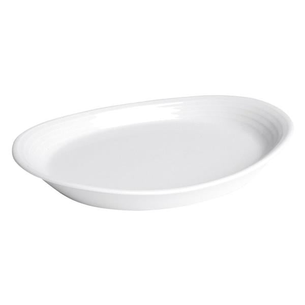 Porselen Focus Beyaz Kayık Tabak 24Cm  