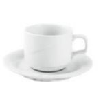 Porselen Troy Beyaz Tabaklı Çay Fincanı 