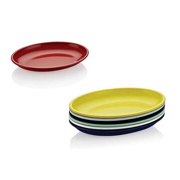 Renkli Melamin Oval Tabak