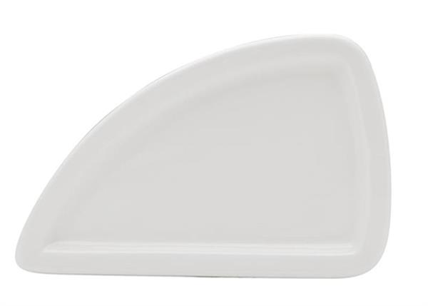 Porselen Beyaz Asimetrik Tabak 25Cm   