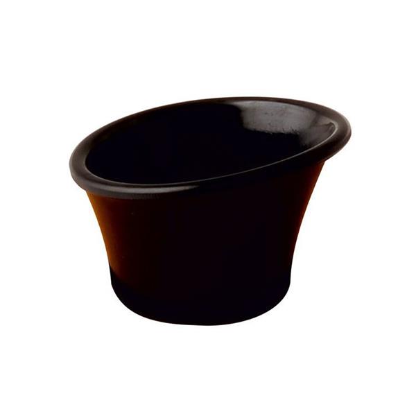 Isıya Dayanıklı Melamin Eğimli Sos Kabı Siyah