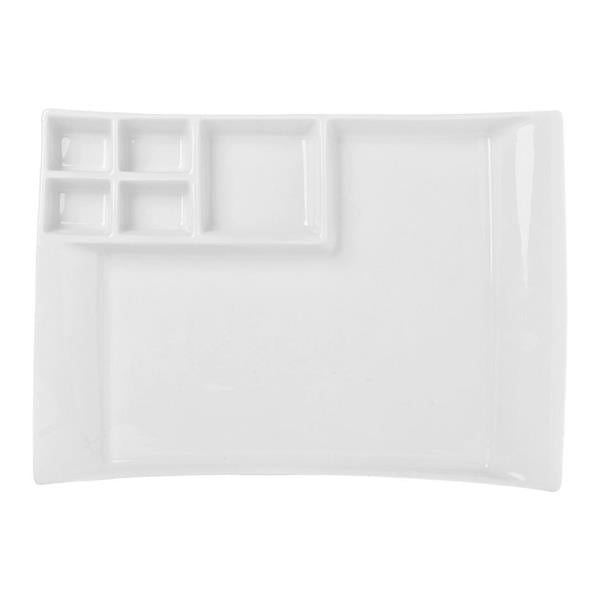 Porselen Milano Bölmeli Servis Tabağı