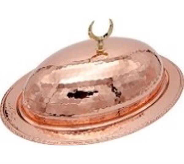 Bakır Kubbe Kapaklı Kayık Sahan 30 cm