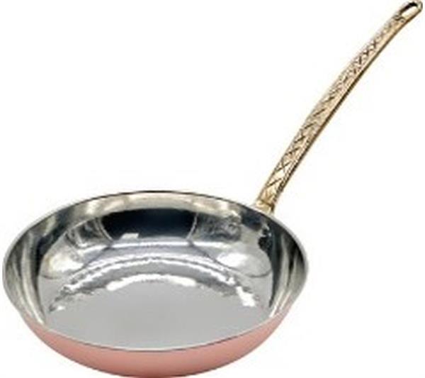 Bakır Tek Kulp Şef Tava 18 cm