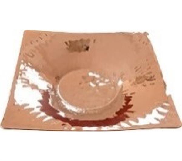 Bakır Kare Çay Tabağı 10 cm