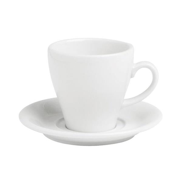 Porselen Bella Beyaz Tabaklı Çay Fincanı