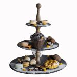 Yuvarlak 3'lü Kek Standı