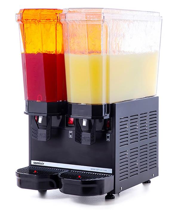 Klasik Twin Fıskiyeli+Fıskiyeli Soğuk İçecek Dispenseri 20+20 Litre Siyah 40.SSB