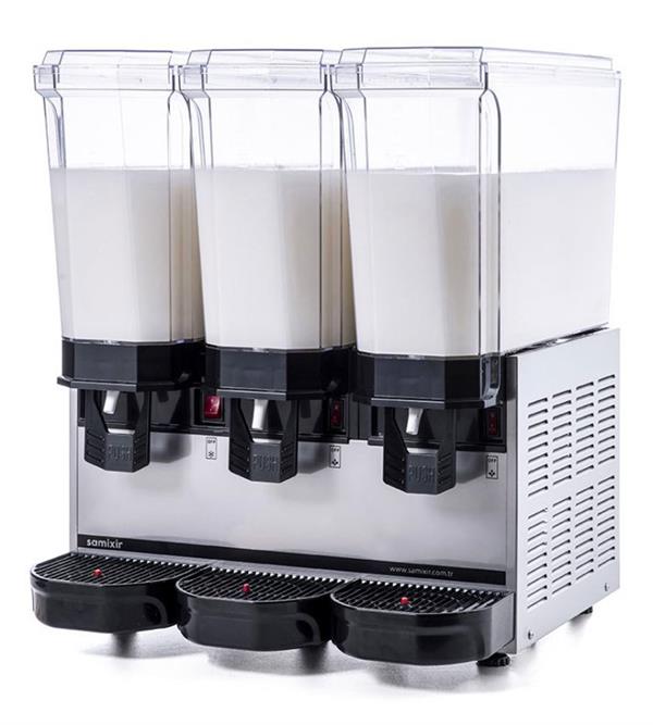 Klasik Triple Fıskiyeli+Karıştırıcılı+Karıştırıcılı Soğuk İçecek Dispenseri 20+20+20 Litre Inox 60.SMMI