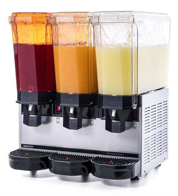 Klasik Triple Fıskiyeli+Fıskiyeli+Fıskiyeli Soğuk İçecek Dispenseri 20+20+20 Litre Inox 60.SSSI