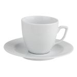 Porselen Mina Beyaz Tabaklı Çay Fincanı 