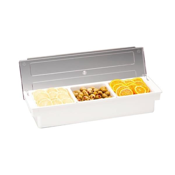 3'lü Polikarbonat Kapaklı Bar Konteyner