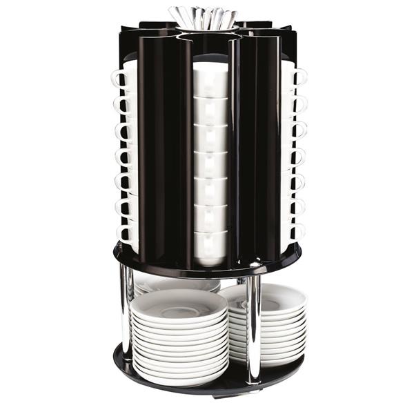 Polikarbonat Döner Fincan Tabak Kaşık Standı