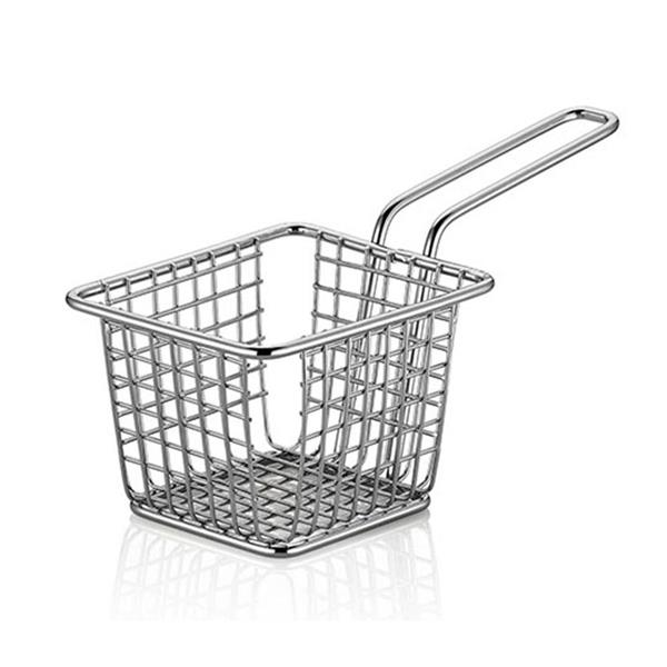 Paslanmaz Mini Kare Sunum Sepeti