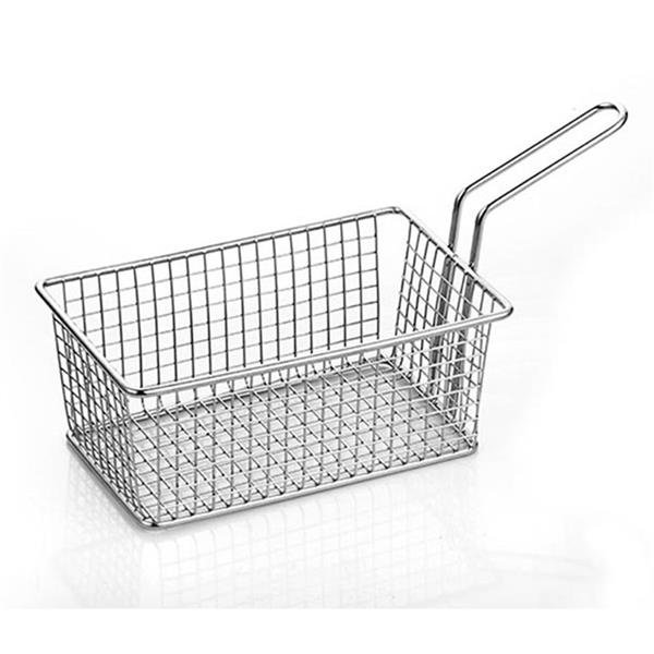 Paslanmaz Dikdörtgen Örgü Sunum Sepeti - Derin