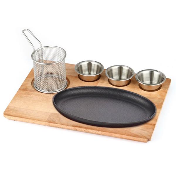 Döküm Oval Derin Fajita Sunum Seti