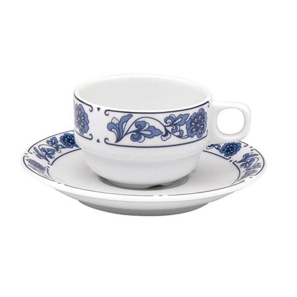 Porselen Blue Bird Tabaklı Kahve Fincanı