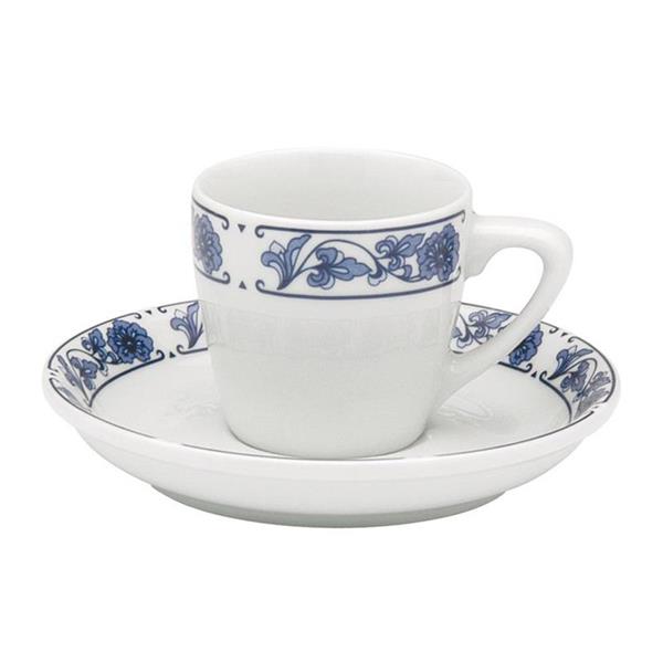 Porselen Blue Bird Tabaklı Kahve Fincanı