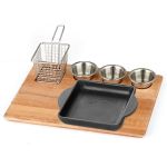 Döküm Kare Kulplu Fajita Sunum Seti