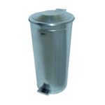 Galvaniz Pedallı Çöp Kovası
