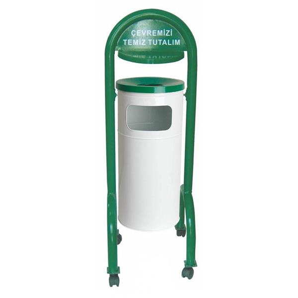 Boyalı Şapkalı Çöp Kovası