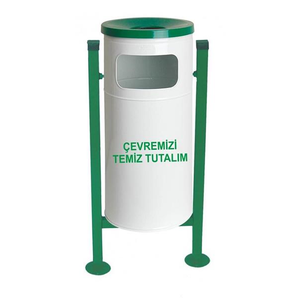 Paslanmaz Çelik Ayaklı Çöp Kovası