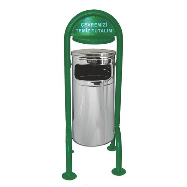 Paslanmaz Çelik Ayaklı Çöp Kovası