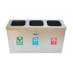 Geri Dönüşüm Çöp Kovası 3 Bölmeli