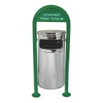 Paslanmaz Çelik Ayaklı Çöp Kovası