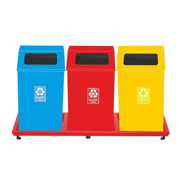 Boyalı Geri Dönüşüm Çöp Kova Grubu