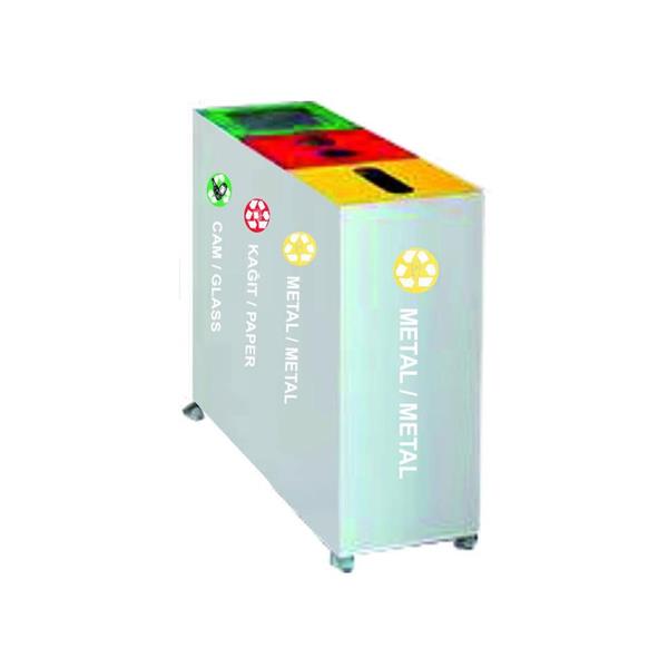 3'lü Boyalı Geri Dönüşüm Kovası