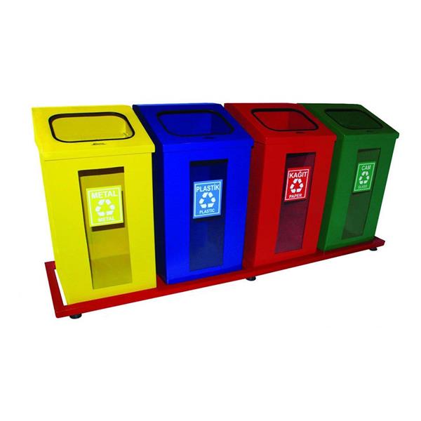 Kırılmaz Camlı Geri Dönüşüm Çöp Kovası