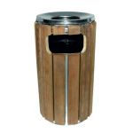 Çöp Kovası Ahşaplı Yuvarlak