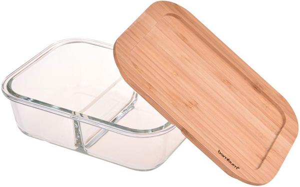 Lavi Dikdörtgen Bölmeli Cam Saklama Kabı 950 ml