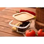 Lavi Kare Bölmeli Cam Saklama Kabı 740 ml