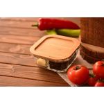 Lavi Kare Bölmeli Cam Saklama Kabı 740 ml