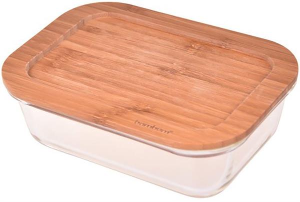 Lavi Dikdörtgen Cam Saklama Kabı 640 ml