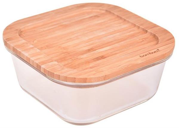 Bambum Lavi Kare Cam Saklama Kabı 320 ml