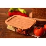 Lavi Dikdörtgen Bölmeli Cam Saklama Kabı 600 ml