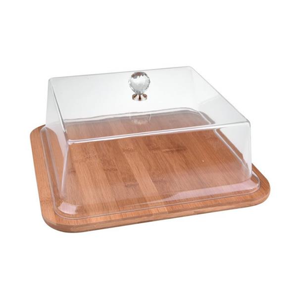 Carolin Akrilik Kapaklı Pasta Fanusu Kare - Küçük